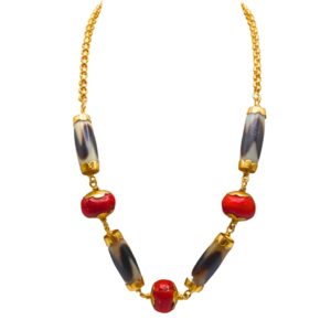 24K Coral and Zi Necklace - Image 1