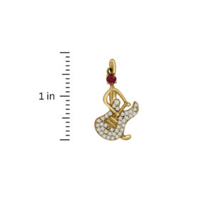 14K Diamond and Ruby Pendant - Image 3