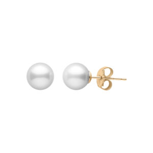 14K Freshwater Pearl Stud Earrings - Image 1