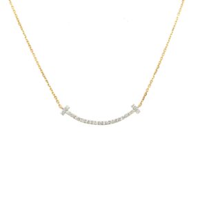 14K Arc Diamond Necklace - Image 1