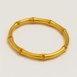 24K Bone Bangle Oval Wide - Image 1