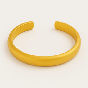 24K Sandpolish Open Bangle - Image 1