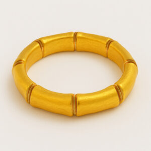 24K Bamboo Bangle Close (Thick & Wide) - Image 1