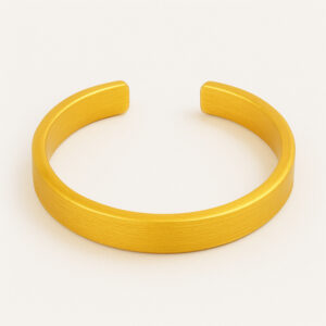 24K Fine Flat Open Bangle - Image 1