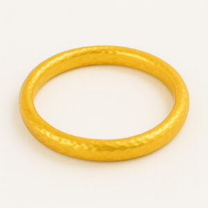 24K Hammered Close Bangle - Image 1