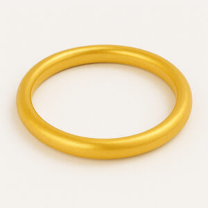 24K Round Polished Bangle - Image 1