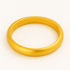 24K Flat Thin Round Top Bangle - Image 1