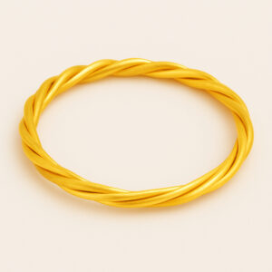 24K Beneko Taar Twisted 3-wired Bangle (Close) - Image 1