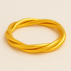 24K Beneko Taar Twisted Bangle (Close) - Image 1