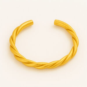 24K Beneko Taar Twisted Bangle (Open) - Image 1