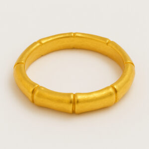24K Bamboo Bangle Close (Thick) - Image 1