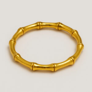 24K Bamboo Bangle Close (Thin & Wide) - Image 1